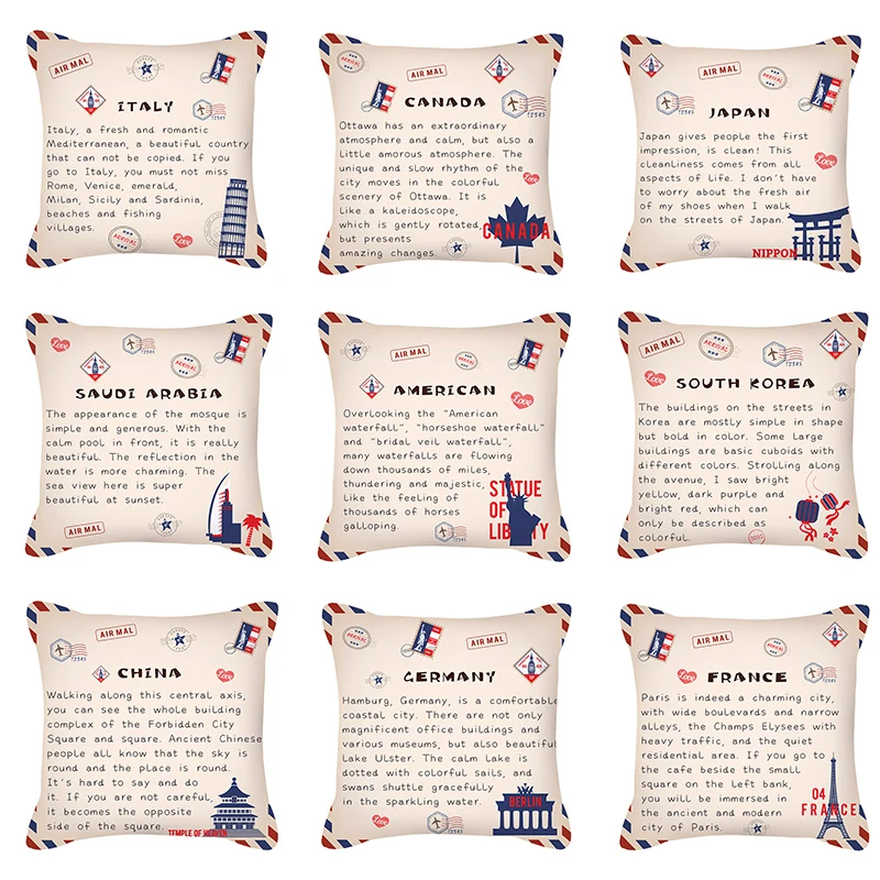 Cushion Cover Nations Profile Letters Print Pillowcases Peach Skin for Sofa Decorative Throw Pillows Covers Home Decor 45*45cm
Cushion Cover Nations Profile Letters Print Pillowcases Peach Skin for Sofa Decorative Throw Pillows Covers Home Decor 45*45cm