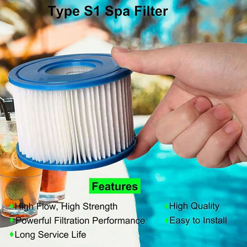 8 Pcs Pool Filters Cartridges Type S1 for Intex PureSpa,Hot Tub Filter,Pool Spa Filter for Intex 29001E,11692 Spa Filter
8 Pcs Pool Filters Cartridges Type S1 for Intex PureSpa,Hot Tub Filter,Pool Spa Filter for Intex 29001E,11692 Spa Filter