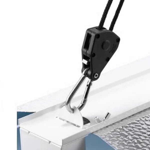 6Pcs 1/8 Inch Heavy-Duty Adjustable Growth Light Ratchet Rope Hanger, Used for Gardening of Growing Lamps 
6Pcs 1/8 Inch Heavy-Duty Adjustable Growth Light Ratchet Rope Hanger, Used for Gardening of Growing Lamps