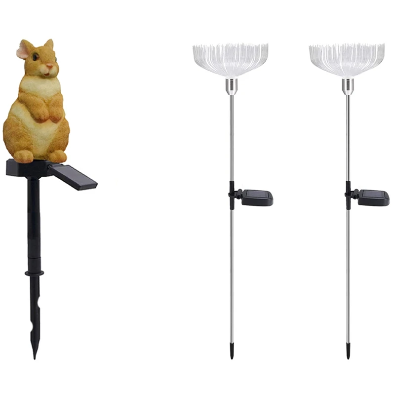 3 Pcs Power LED Lawn Lamp Energy Saving Garden Yard Landscape Decorative Light, Easter Rabbit & Colorful Jellyfish
3 Pcs Power LED Lawn Lamp Energy Saving Garden Yard Landscape Decorative Light, Easter Rabbit & Colorful Jellyfish