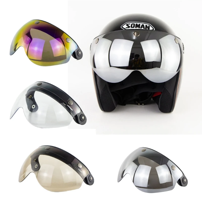 W glasses 3 Snap 3/4 Helmet Shield with FLIP UP Hinge for TORC T50 Vintage Motorcycle Helmets
W glasses 3 Snap 3/4 Helmet Shield with FLIP UP Hinge for TORC T50 Vintage Motorcycle Helmets