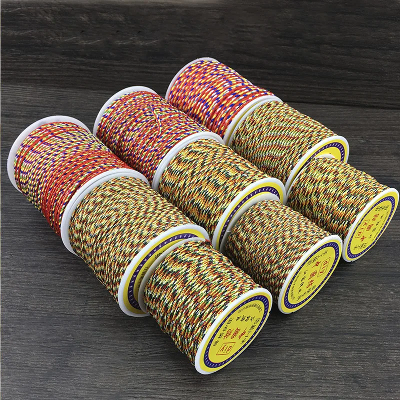 

0.8mm 1mm 1.5mm 2mm Colorful Nylon Cords Thread Chinese Knot Macrame Cord Bracelet Braided String DIY Jewelry Thread