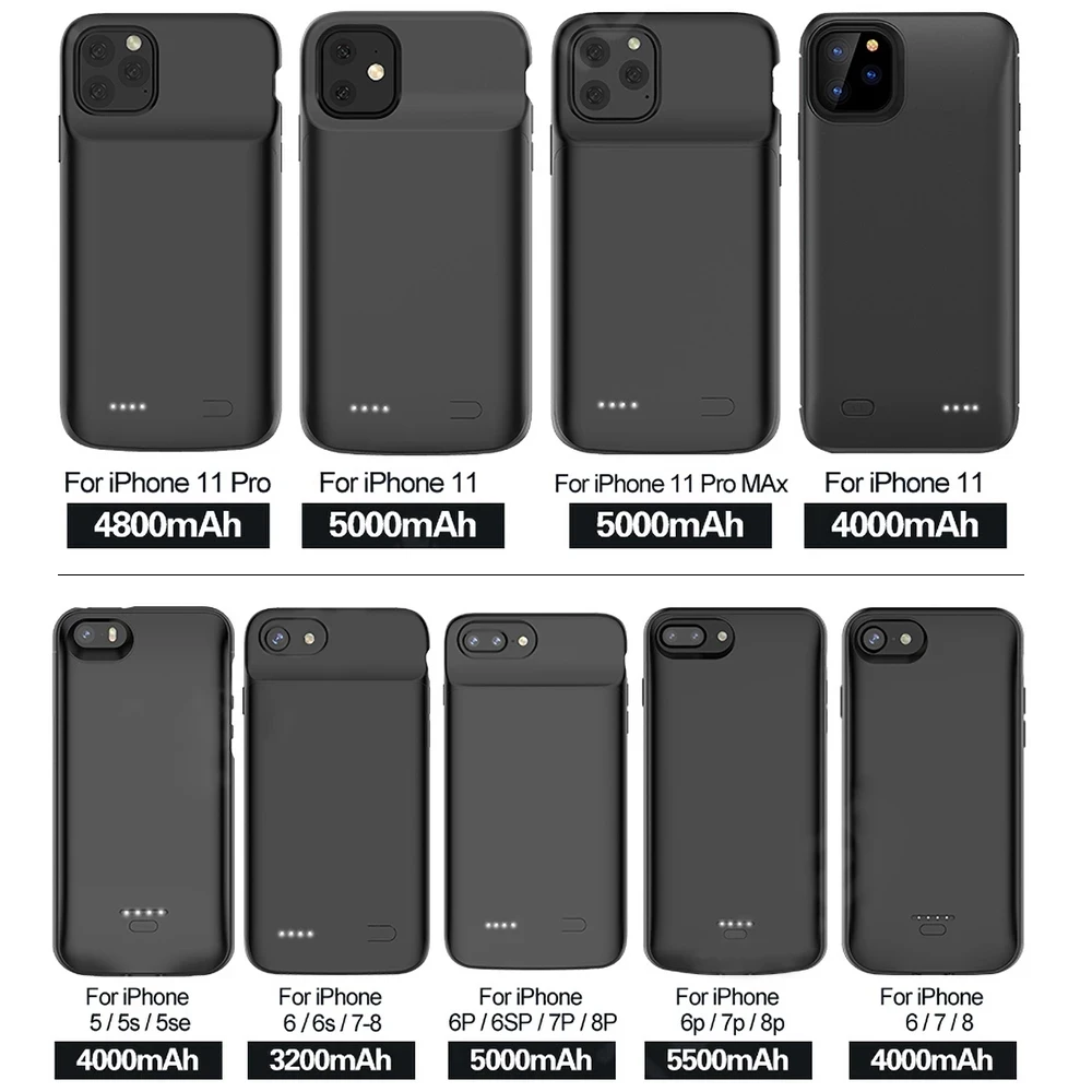 For iPhone 5 SE 5S 6 7 8 6S Plus Battery Charger Cases For iPhone 12 mini 11 12 Pro Max X XS MAX XR Power Bank Charging Case
For iPhone 5 SE 5S 6 7 8 6S Plus Battery Charger Cases For iPhone 12 mini 11 12 Pro Max X XS MAX XR Power Bank Charging Case