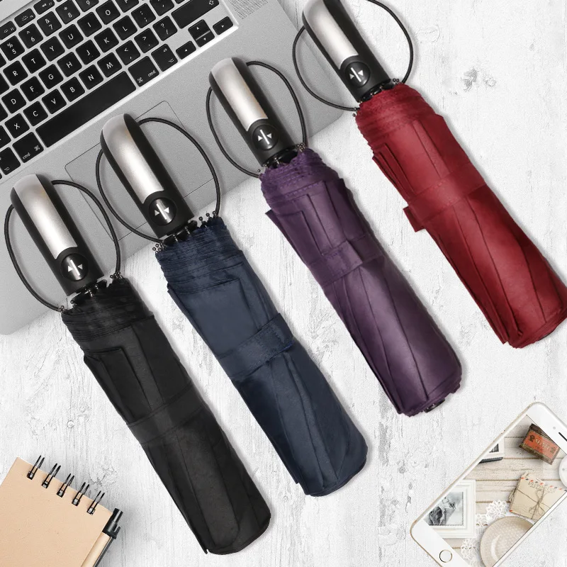 Windproof Strong Wind Resistant 3Folding Automatic Umbrella Men Parasol Women Rain 10Ribs Large Umbrellas Business Gift Portable
Windproof Strong Wind Resistant 3Folding Automatic Umbrella Men Parasol Women Rain 10Ribs Large Umbrellas Business Gift Portable