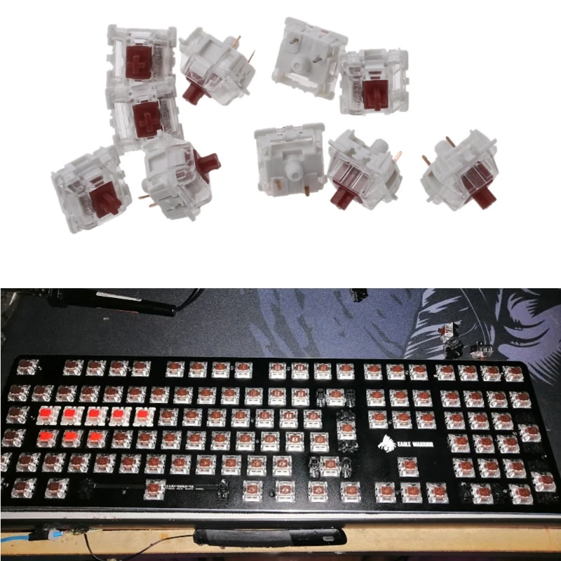 H7JA 10 шт./упак. Gateron SMD коричневые переключатели механическая клавиатура 3Pin Gateron MX переключатели прозрачный чехол подходит для GK61 GK64 GH60
H7JA 10 шт./упак. Gateron SMD коричневые переключатели механическая клавиатура 3Pin Gateron MX переключатели прозрачный чехол подходит для GK61 GK64 GH60