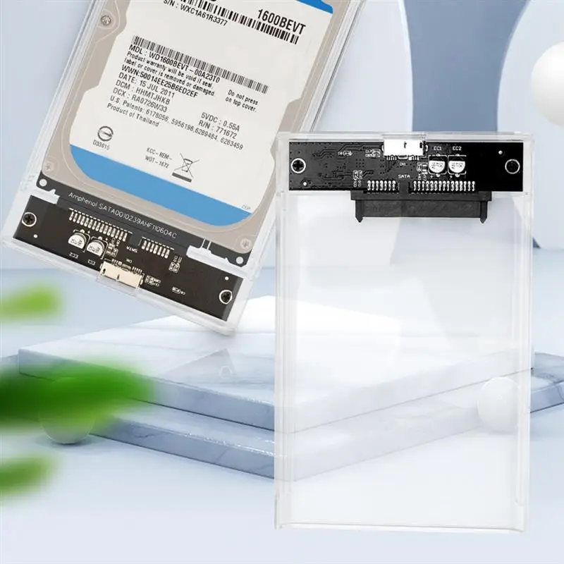 External Hard Drive Enclosure USB3.0 to SATA Portable Clear Hard Disk Case for 2.5 inch HDD SSD Support UASP SATA III
External Hard Drive Enclosure USB3.0 to SATA Portable Clear Hard Disk Case for 2.5 inch HDD SSD Support UASP SATA III