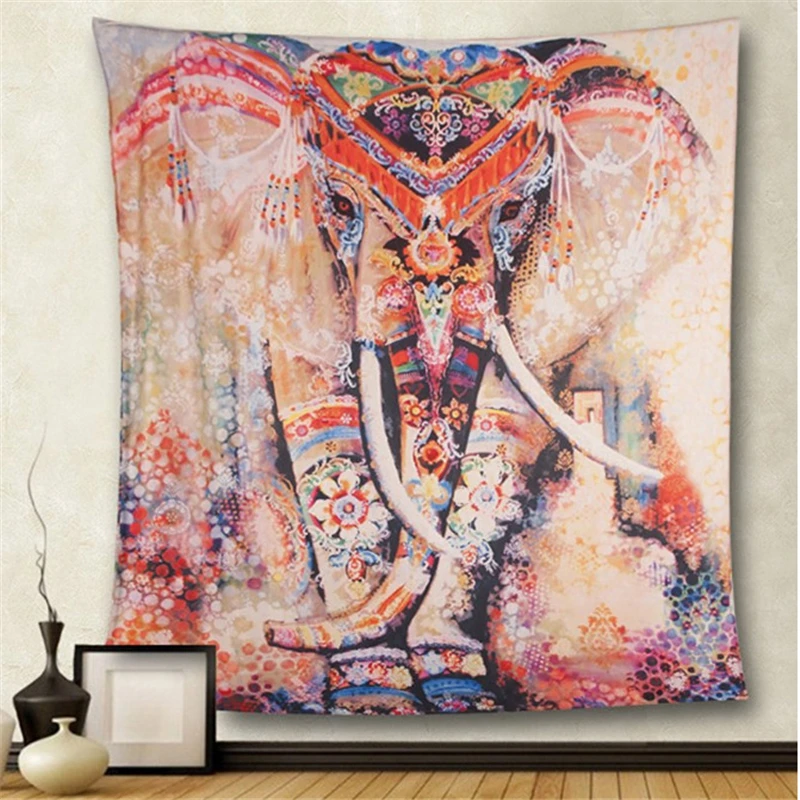 

Boho Mandala Tapestry Wall Hanging Witchcraft Wall Cloth Tapestries Elephant Art Psychedelic Hippie Tapestry Macrame Wall Carpet