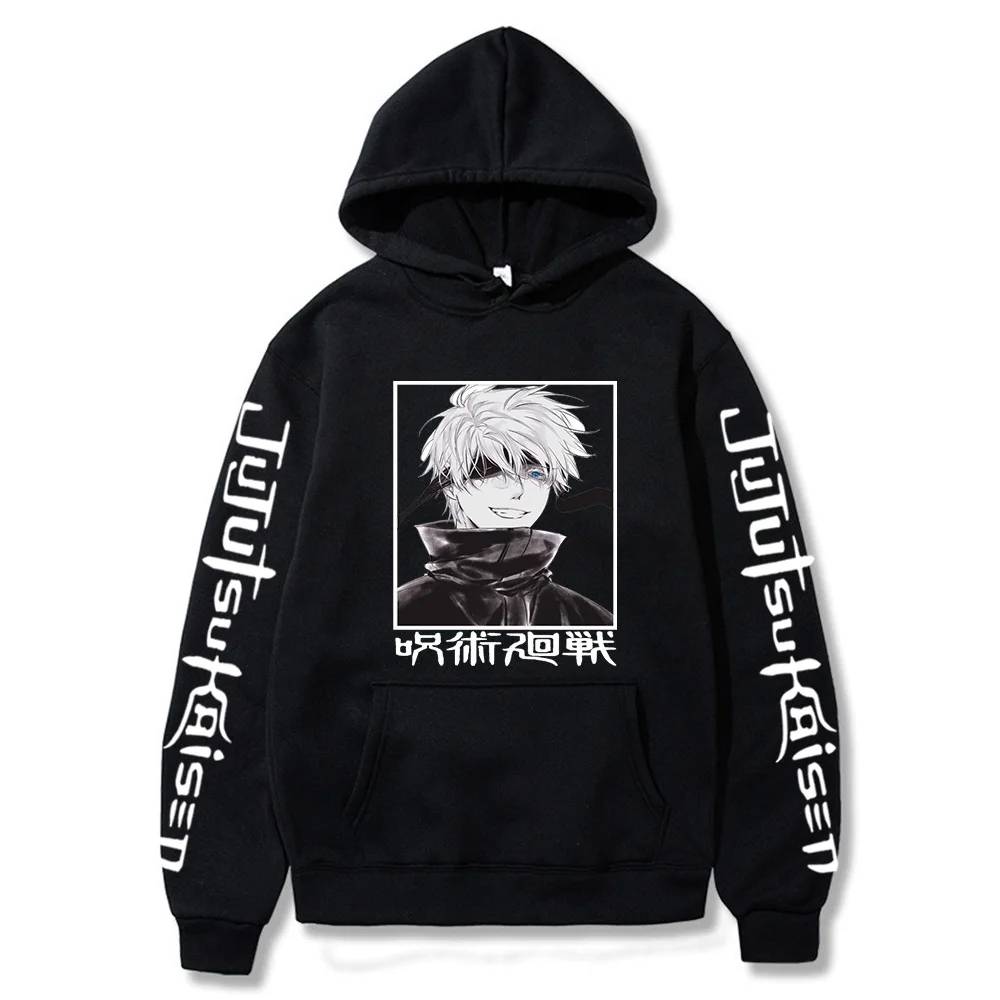 Jujutsu Kaisen Gojo Satoru Print Hoodies Women Casual Long Sleeve Loose Hooded Sweatshirt Autumn Winter
Jujutsu Kaisen Gojo Satoru Print Hoodies Women Casual Long Sleeve Loose Hooded Sweatshirt Autumn Winter