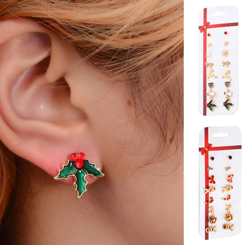Cute Ear Stud Snowflake Lady Earrings Santa Claus Combination Xmas Jewelry Ear Ring Festival 8 Pairs Christmas Earrings
Cute Ear Stud Snowflake Lady Earrings Santa Claus Combination Xmas Jewelry Ear Ring Festival 8 Pairs Christmas Earrings