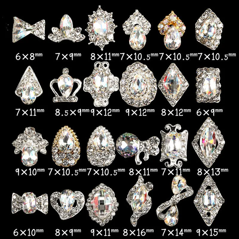 New 10pcs/ Bag Alloy Super Flash Dazzle Bowknot Crown Heart Multi-pattern Rhinestone DIY Nail Art Deco Accessories 
New 10pcs/ Bag Alloy Super Flash Dazzle Bowknot Crown Heart Multi-pattern Rhinestone DIY Nail Art Deco Accessories
