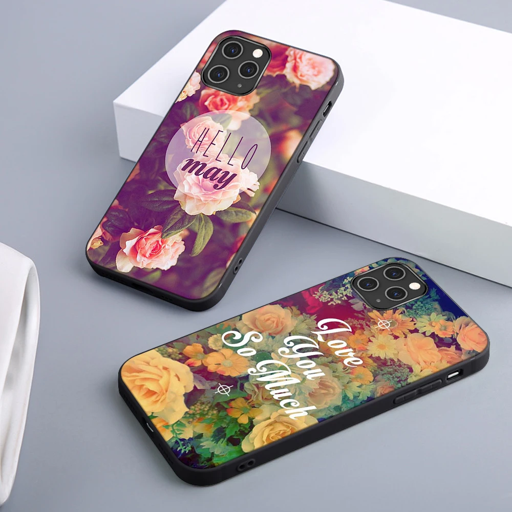 Flowers Text Case For iPhone 12 11 Pro Max Mini Cover for iPhone 11 Pro X XR XS MAX 7 8 6 S Plus 5S SE 2020 Soft TPU Phone Funda
Flowers Text Case For iPhone 12 11 Pro Max Mini Cover for iPhone 11 Pro X XR XS MAX 7 8 6 S Plus 5S SE 2020 Soft TPU Phone Funda