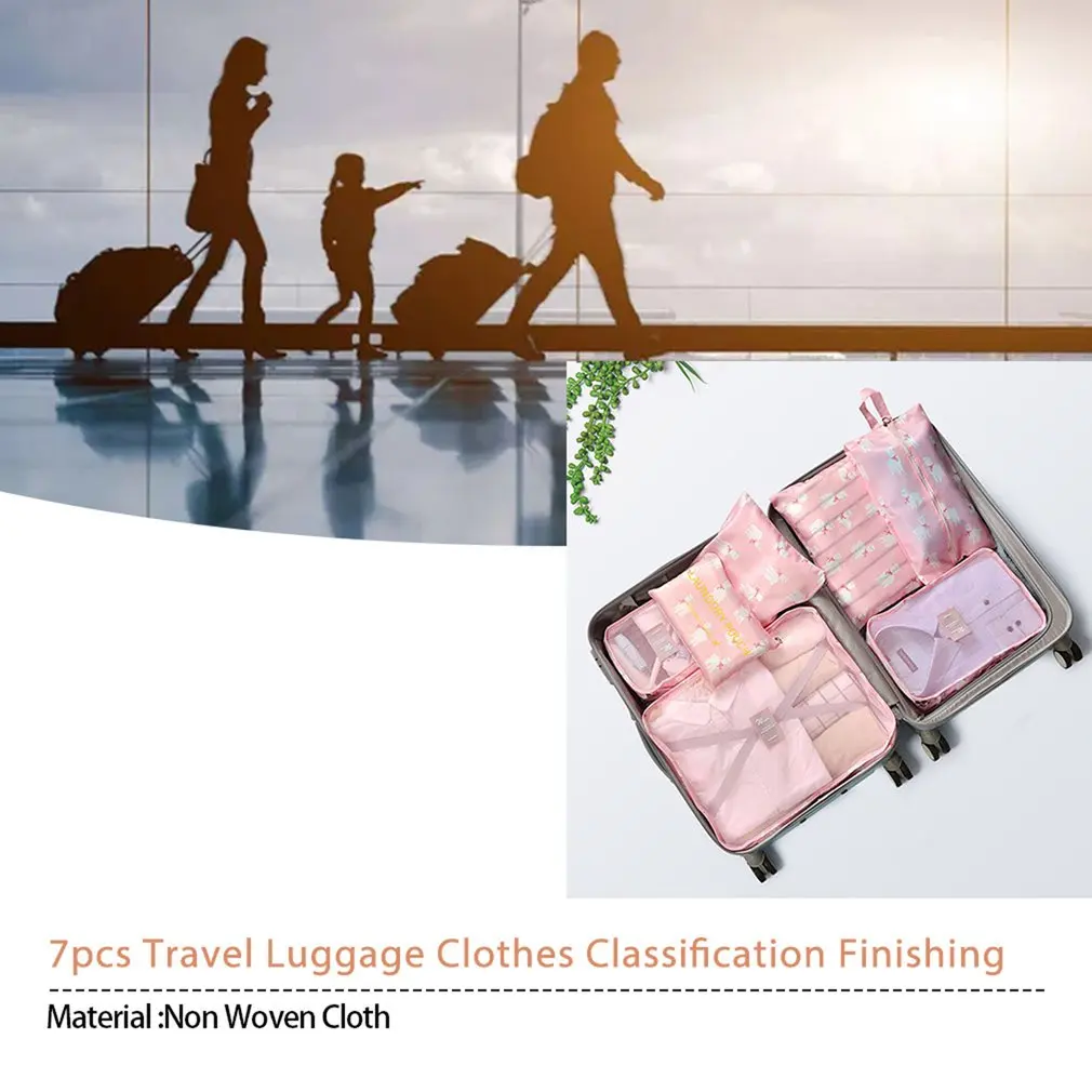 7pcs Travel Luggage Clothes Classification Finishing Storage Bag Set For Suitcase Clothing Sorting Organize Bag 
7pcs Travel Luggage Clothes Classification Finishing Storage Bag Set For Suitcase Clothing Sorting Organize Bag