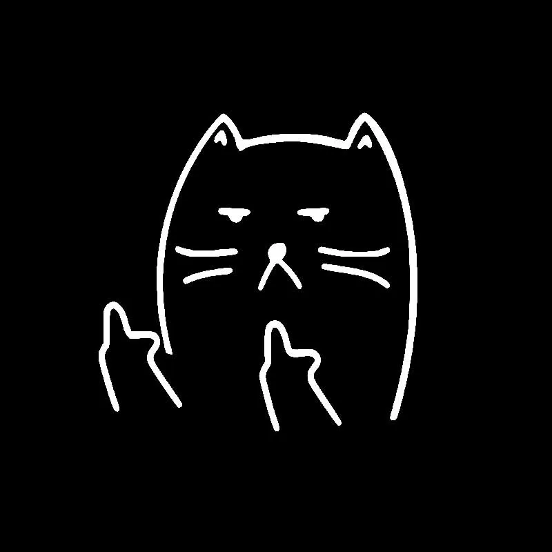 Funny Stickers Cute Cat Middle Finger Safety Vinyl Decal Car Sticker Auto Decoraiton Creative Accessories Black/silver,13cm*12cm
Funny Stickers Cute Cat Middle Finger Safety Vinyl Decal Car Sticker Auto Decoraiton Creative Accessories Black/silver,13cm*12cm