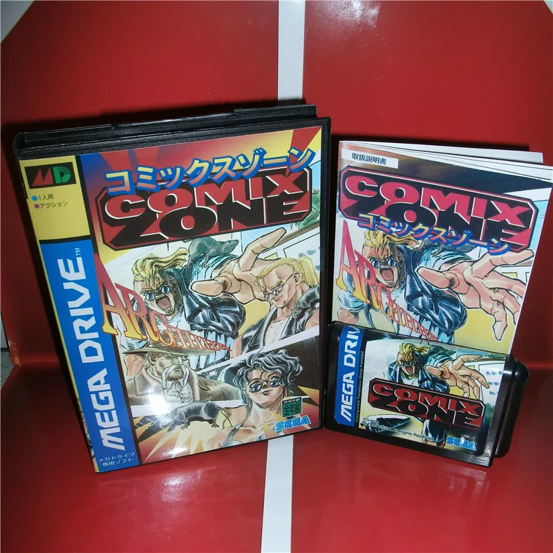 Comix Zone Japan Cover NTSC-J в наличии с коробкой и руководством для MD MegaDrive Genesis игровая