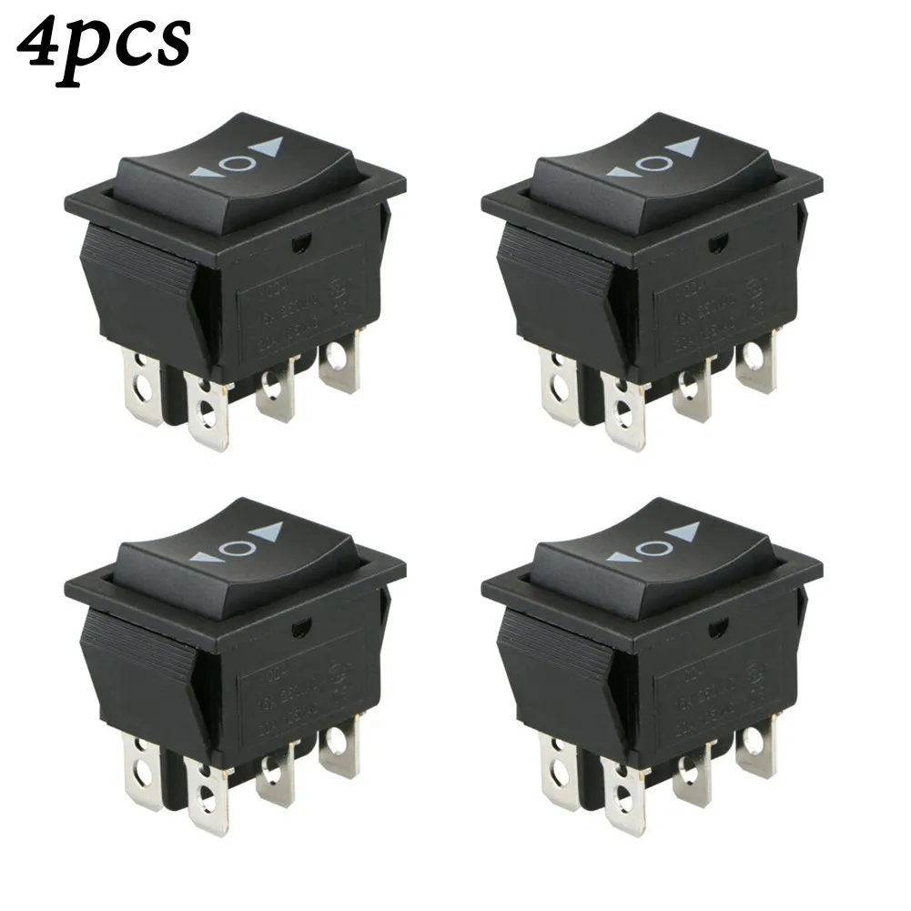 4PCS DPDT Black Rocker Switch Power Switch ON-OFF-ON 3 Position 6 Pins The Arrow Is Reset 16A 250VAC/ 20A 125VAC
4PCS DPDT Black Rocker Switch Power Switch ON-OFF-ON 3 Position 6 Pins The Arrow Is Reset 16A 250VAC/ 20A 125VAC