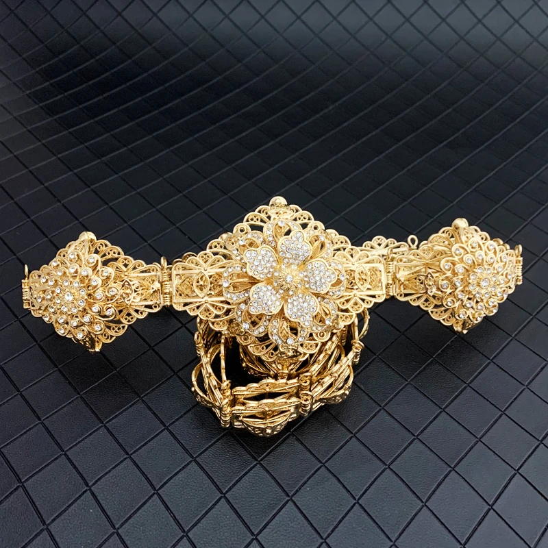 Moroccan Waist Chain Style Retro Color Belt with Black Rhinestone Russian Ladies Holloweout Floral Jewelry Wedding Belt
Moroccan Waist Chain Style Retro Color Belt with Black Rhinestone Russian Ladies Holloweout Floral Jewelry Wedding Belt