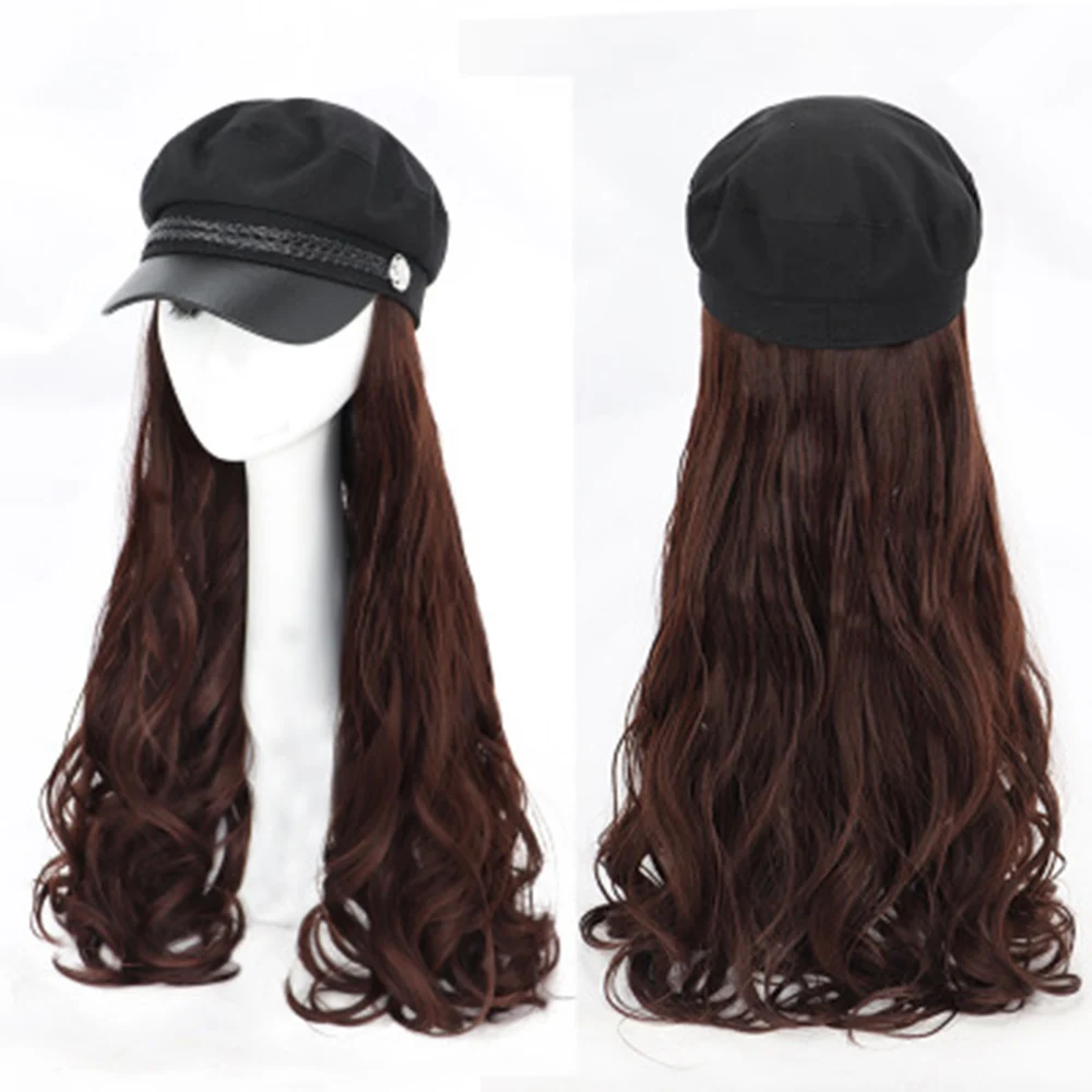 Synthetic Wig Hat Long Wave Wig For Women Heat Resistant Fiber Pixie Cut Long Wig With Black Women's Baseball Cap All-in-one Hat
Synthetic Wig Hat Long Wave Wig For Women Heat Resistant Fiber Pixie Cut Long Wig With Black Women's Baseball Cap All-in-one Hat