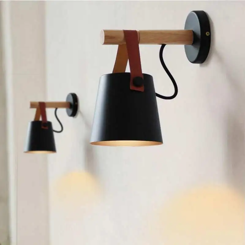 Nordic Wood Wall Light Bedroom Beside LED Lights Black White Modern E27 Wall Lamps Restaurant Bar Lighting decoration Lamp
Nordic Wood Wall Light Bedroom Beside LED Lights Black White Modern E27 Wall Lamps Restaurant Bar Lighting decoration Lamp