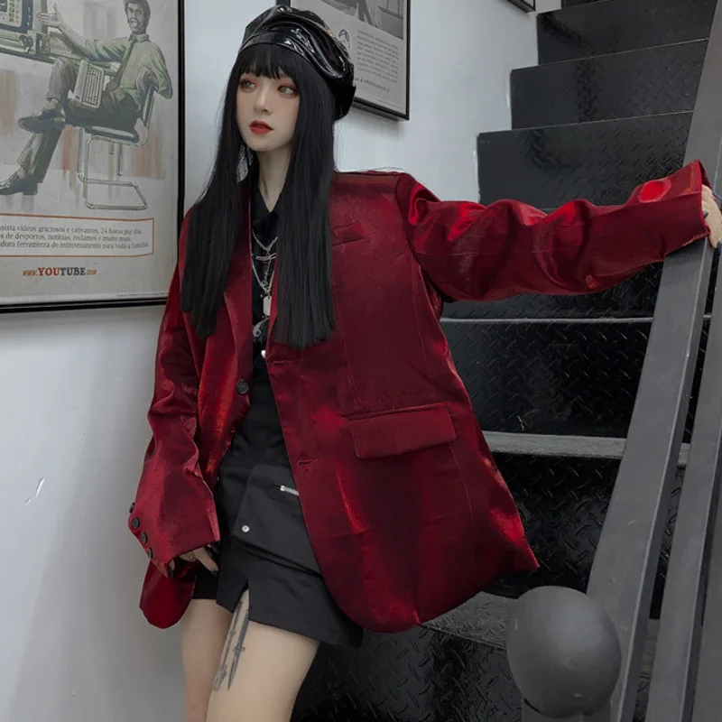 Y Demo Harajuku Streetwear Blazer Women Retro Long Sleeve Velvet Wine Red Jacket Female Autumn
Y Demo Harajuku Streetwear Blazer Women Retro Long Sleeve Velvet Wine Red Jacket Female Autumn