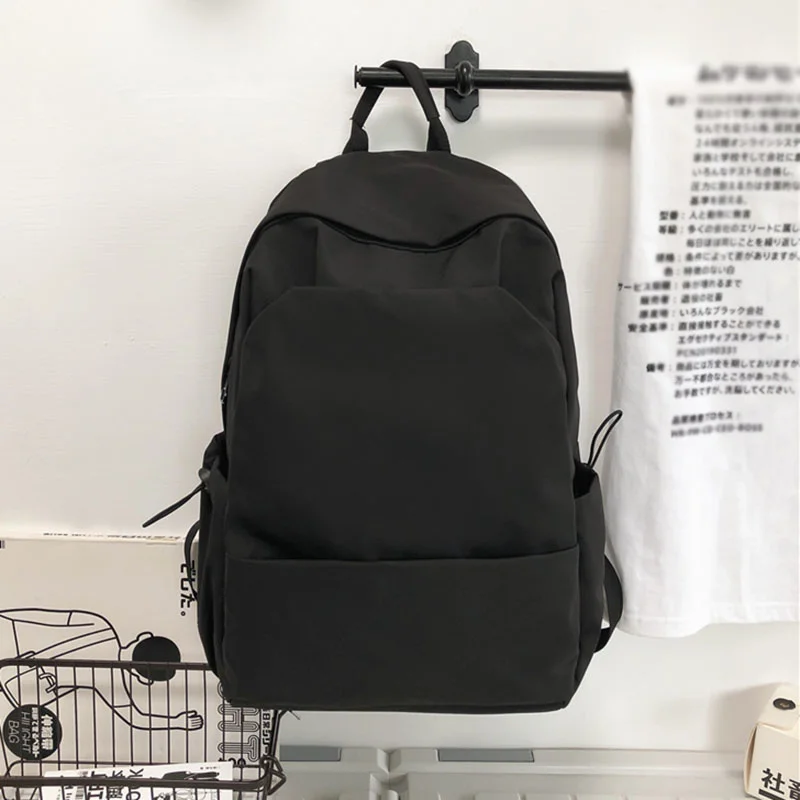 

Men Backpack New Solid Color Fashion School Bag For Teenage Backpacks Unisex Shoulder Travel Bag Male Rucksack Mochila
