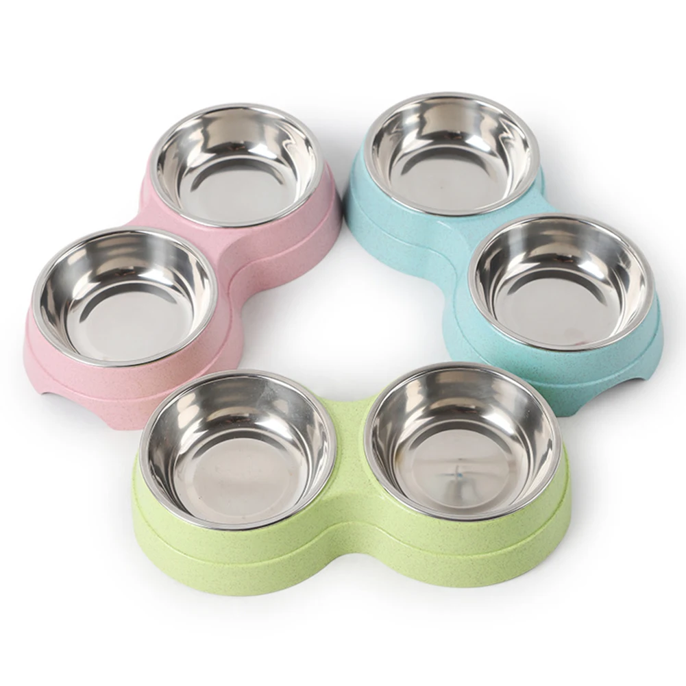Double Pet Bowls Dog Food Water Feeder Stainless Steel Pet Drinking Dish Feeder Cat Puppy Feeding Supplies Small Dog Supplies
Double Pet Bowls Dog Food Water Feeder Stainless Steel Pet Drinking Dish Feeder Cat Puppy Feeding Supplies Small Dog Supplies