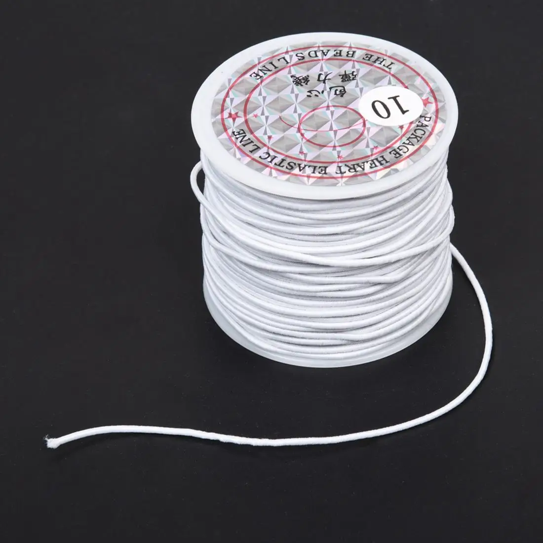 Roll Cord Tape Elastic String 1mm White Length 22m | Thread