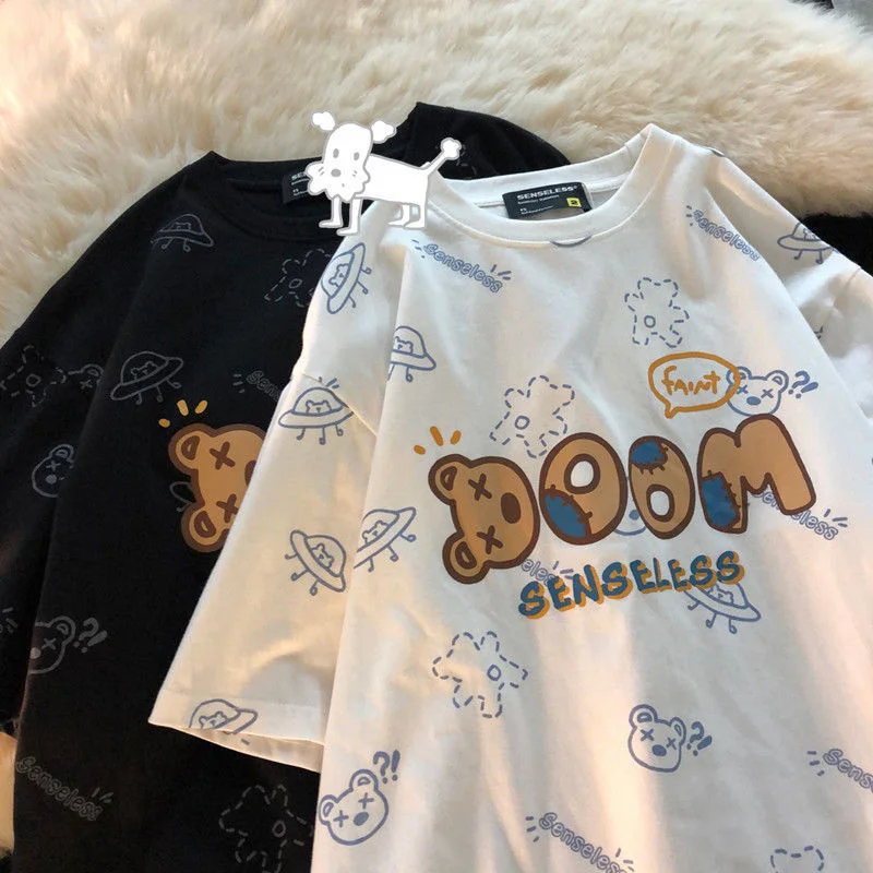 Salt Summer 2021 New Kawaii Bear Print Letter Short-Sleeved t-Shirt Female Korean Version Loose Oversized Harajuku Casual Top
Salt Summer 2021 New Kawaii Bear Print Letter Short-Sleeved t-Shirt Female Korean Version Loose Oversized Harajuku Casual Top