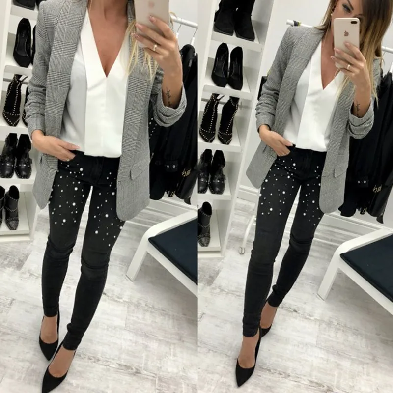 E-BAIHUI Fashion Sexy Women Denim Skinny Pants High Waist Stretch Beading Jeans Slim Pencil Trousers 0300# 
E-BAIHUI Fashion Sexy Women Denim Skinny Pants High Waist Stretch Beading Jeans Slim Pencil Trousers 0300#