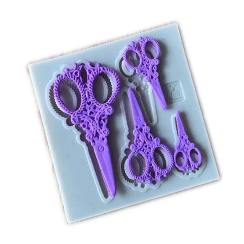 Scissors shape liquid silicone mold fondant diy clay soft pottery tool D075
Scissors shape liquid silicone mold fondant diy clay soft pottery tool D075