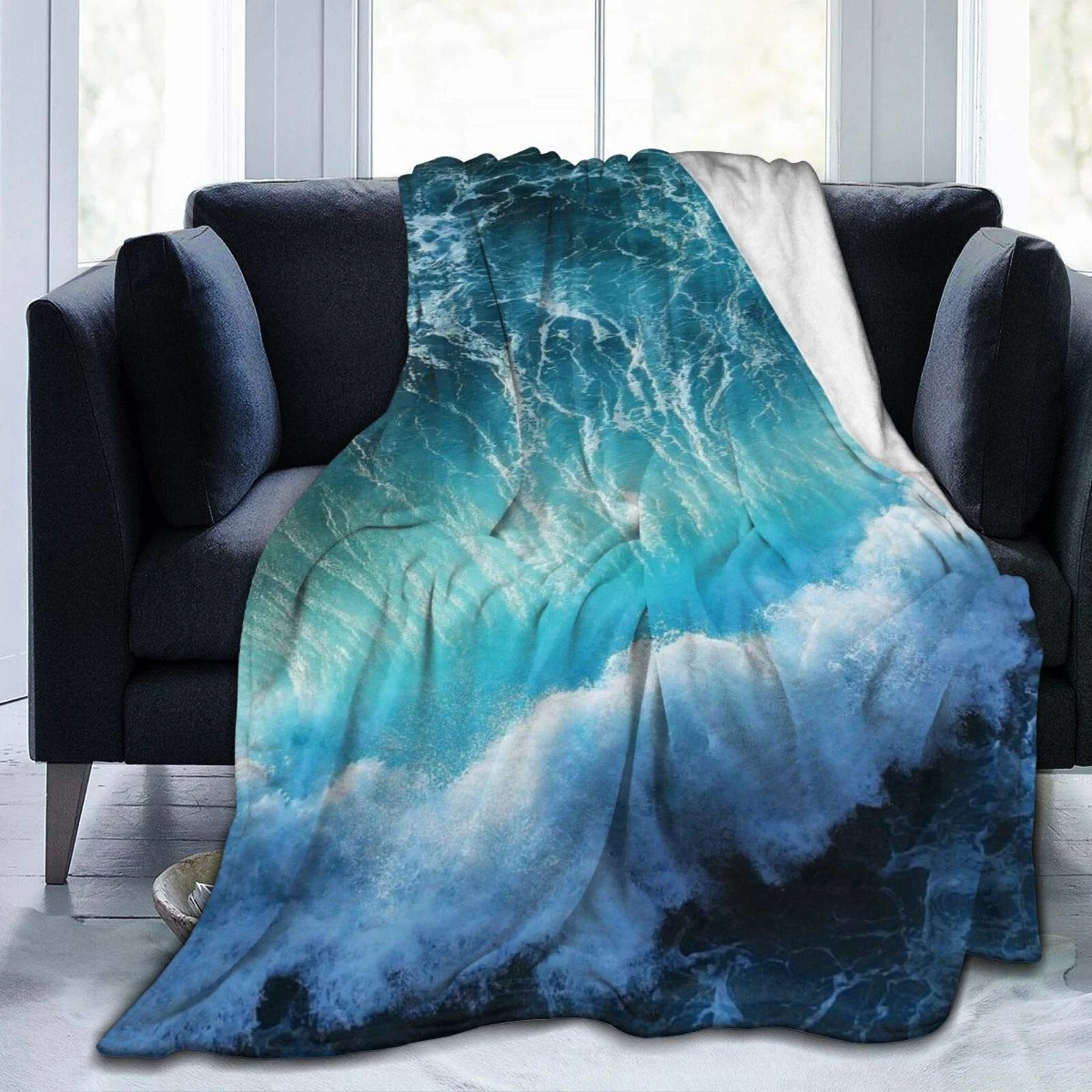 Huge Wave Wool Blanket Throw Blanket Large Flannel Blanket Bed Super Soft 60x50 Comfortable And Light-easy To Care
Huge Wave Wool Blanket Throw Blanket Large Flannel Blanket Bed Super Soft 60x50 Comfortable And Light-easy To Care