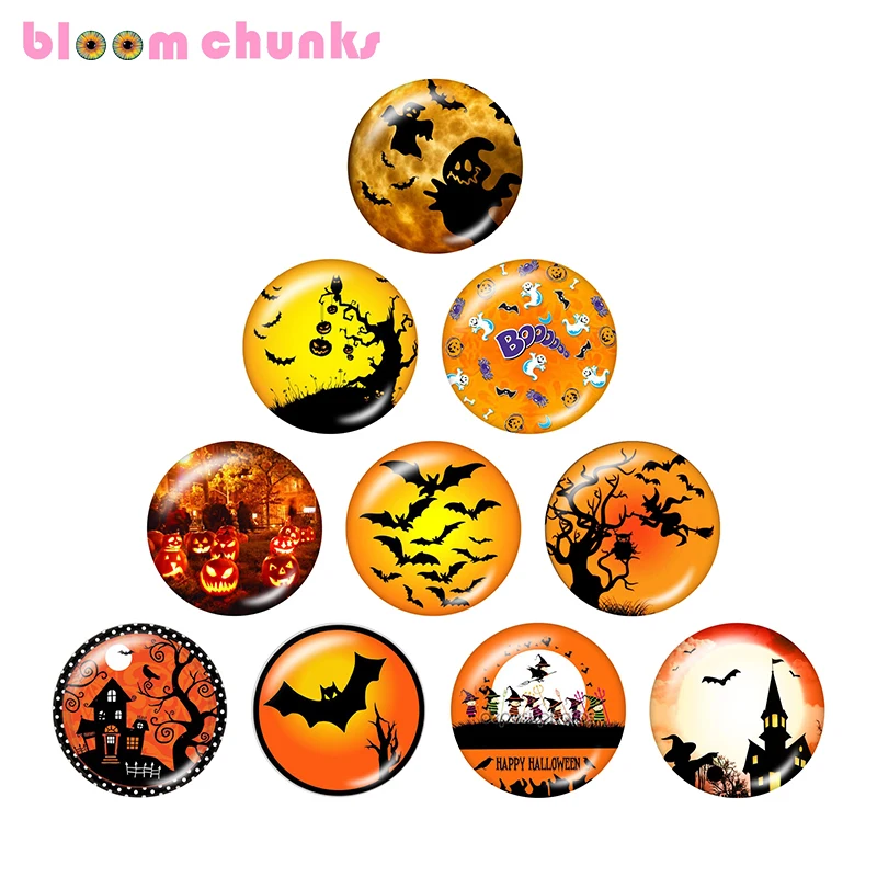 Halloween 10pcs mixed 12mm/18mm/20mm/25mm Round photo glass cabochon jewelry flat back Making findings A4072 
Halloween 10pcs mixed 12mm/18mm/20mm/25mm Round photo glass cabochon jewelry flat back Making findings A4072