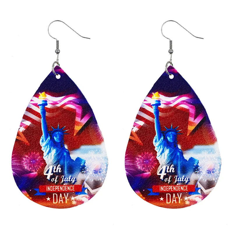 Pentagram American Flag Printed PU Leather Dangle Earrings For Women Jewelry 2021 Trend Gift Female Girls Charms Hanging Earring
Pentagram American Flag Printed PU Leather Dangle Earrings For Women Jewelry 2021 Trend Gift Female Girls Charms Hanging Earring