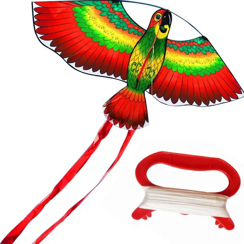 

Parrot Kite With 50 Meter Kite Line Large Parrot Flying Bird Kites Children Gift Family Trips Garden Outdoor Sports DIY Toy