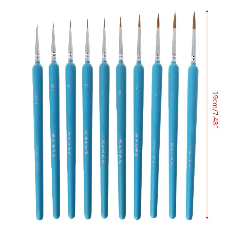 10Pcs/set Professional Wolf Hair Hook Line Pen Fine Painting Brush Pen Set Artist Watercolor Acrylic Paint Brush Art Drawing Sup 
10Pcs/set Professional Wolf Hair Hook Line Pen Fine Painting Brush Pen Set Artist Watercolor Acrylic Paint Brush Art Drawing Sup