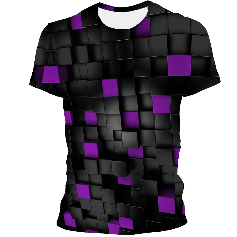 021 new 3D square personalized men's T-shirt, with personality, unique color, 3D round neck short-sleeved T-shirt
021 new 3D square personalized men's T-shirt, with personality, unique color, 3D round neck short-sleeved T-shirt