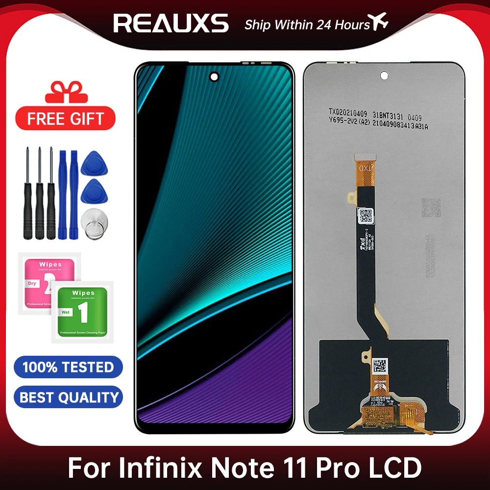 6.95" For Infinix Note 11 Pro X697 LCD Display Touch Screen Digitizer Assembly Repair Replacement Parts New Note11 Pro LCD 
6.95" For Infinix Note 11 Pro X697 LCD Display Touch Screen Digitizer Assembly Repair Replacement Parts New Note11 Pro LCD
