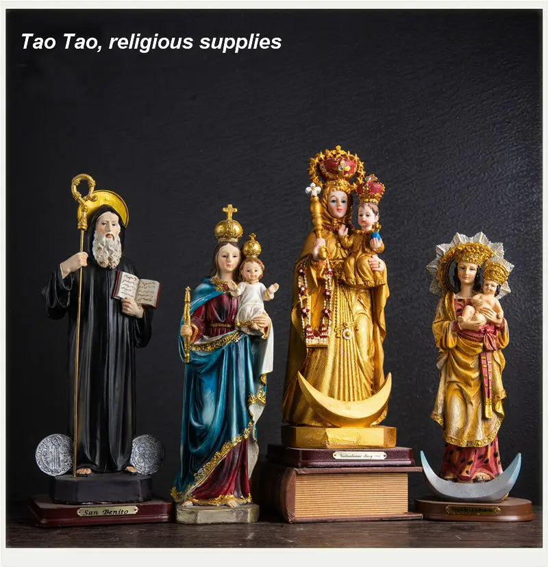 Golden Virgin Mary Jesus Christian Benedictine Monk Almudena believers Church supplies, church gifts
Golden Virgin Mary Jesus Christian Benedictine Monk Almudena believers Church supplies, church gifts