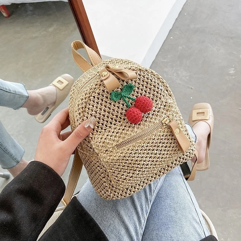 Summer Women Bohemia Mini Daisy Weave Backpacks Cherry PU Backpack Small Straw Beach Daypack Girls Rattan Holiday Travel Bag
Summer Women Bohemia Mini Daisy Weave Backpacks Cherry PU Backpack Small Straw Beach Daypack Girls Rattan Holiday Travel Bag
