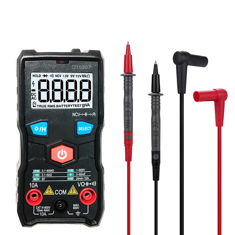 Professional Digital Multimeter Portable AC/DC Ammeter Multimeter Intelligent Auto Range Data Hold High Precision Anti-burn 
Professional Digital Multimeter Portable AC/DC Ammeter Multimeter Intelligent Auto Range Data Hold High Precision Anti-burn