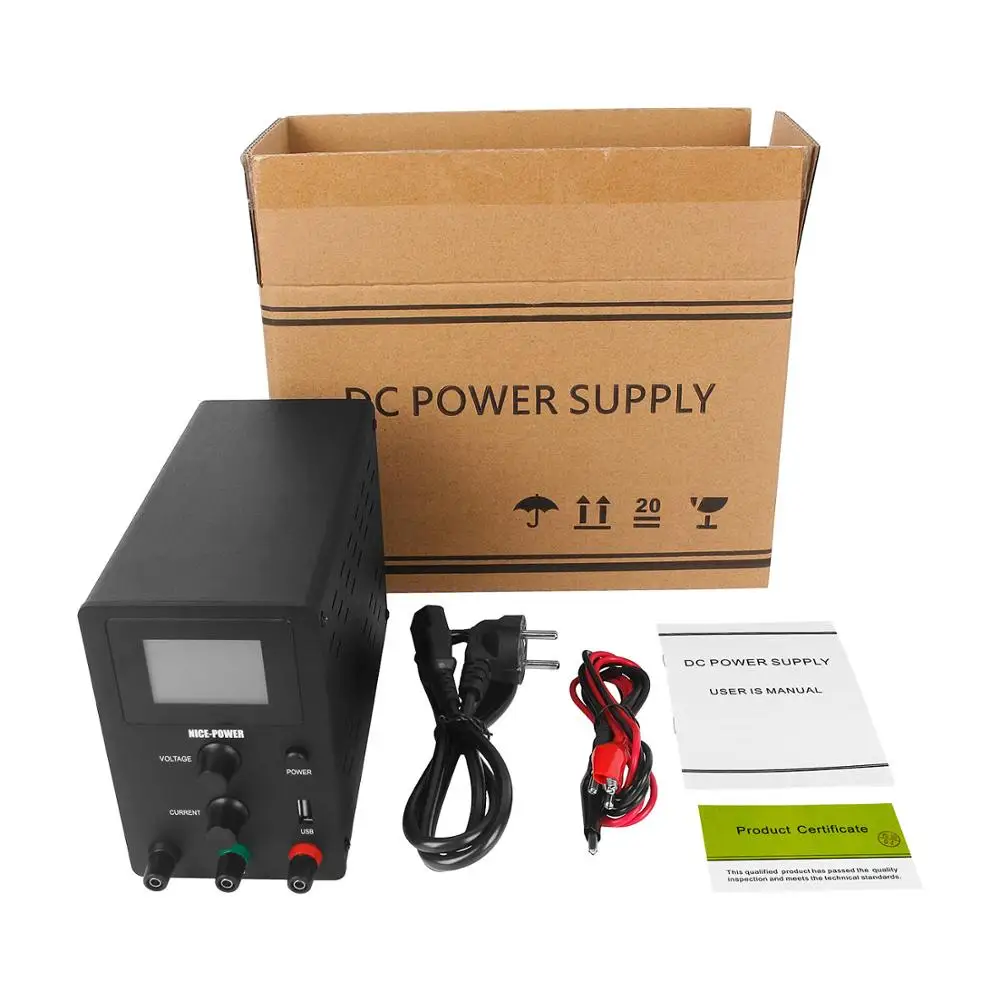 LCD High Precision Lab Adjustable Power Supply Laboratory 30V 10A DC Switching Regulated Power Suppies Current Stabilizer
LCD High Precision Lab Adjustable Power Supply Laboratory 30V 10A DC Switching Regulated Power Suppies Current Stabilizer