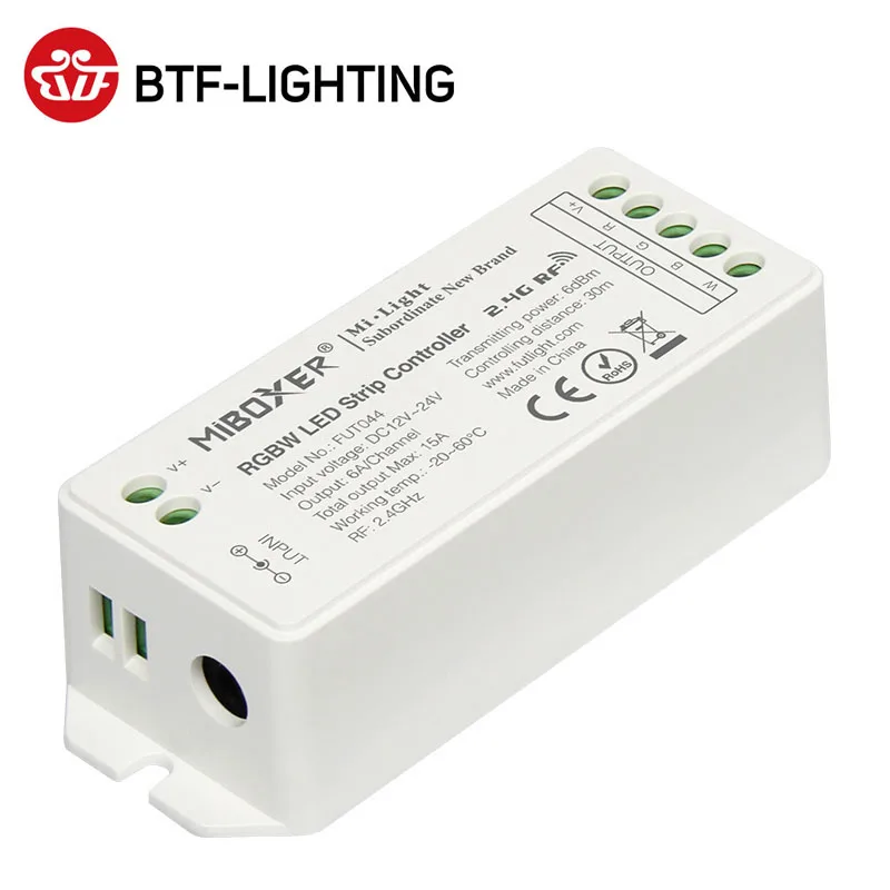 DC12-24V RGBW LED Strip Light Controller RF 2.4GHz LED Controller 5050 RGBWW CW LED Light Strip Controller 4 Channel 15A 360W
DC12-24V RGBW LED Strip Light Controller RF 2.4GHz LED Controller 5050 RGBWW CW LED Light Strip Controller 4 Channel 15A 360W