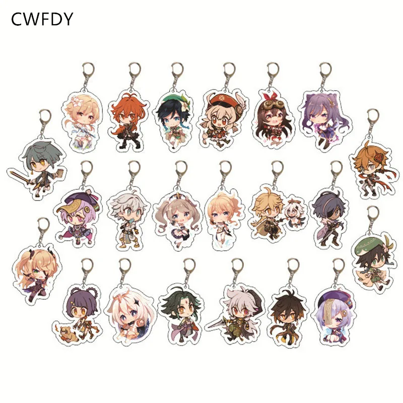 Genshin Impact Arcylic Keychain Cartoon Figure Zhongli Diluc Venti Paimon Key Chain Kawaii Character Pendant Chaveio For Kids
Genshin Impact Arcylic Keychain Cartoon Figure Zhongli Diluc Venti Paimon Key Chain Kawaii Character Pendant Chaveio For Kids