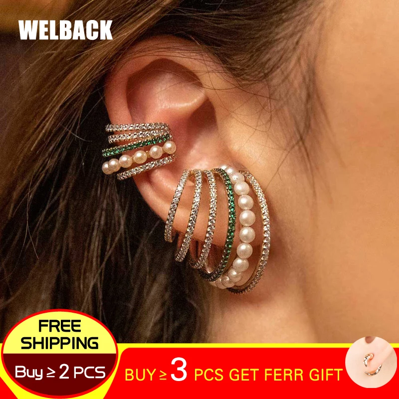 WELBACK Pearl Earcuffs For Women Bohemia Multi-turn Stackable Ear Cuff Rhinestone Crystal Ear Clips Earrings Jewelry Accessories
WELBACK Pearl Earcuffs For Women Bohemia Multi-turn Stackable Ear Cuff Rhinestone Crystal Ear Clips Earrings Jewelry Accessories