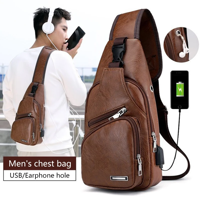 USB Leather Crossbody Bag 2021 New Men's Chest Bag Sports Business Backpack Retro Casual Fashion Messenger Bag Dropshipping
USB Leather Crossbody Bag 2021 New Men's Chest Bag Sports Business Backpack Retro Casual Fashion Messenger Bag Dropshipping
