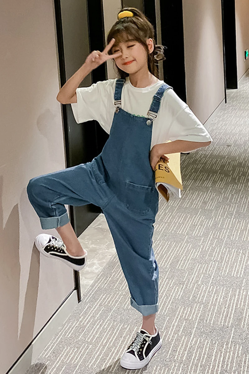 Children Jeans Pants 4-13T Girls Denim Jumpsuit For Girls Jeans For Kids Teens Teenagers Baby Overalls Rompers School Pant
Children Jeans Pants 4-13T Girls Denim Jumpsuit For Girls Jeans For Kids Teens Teenagers Baby Overalls Rompers School Pant