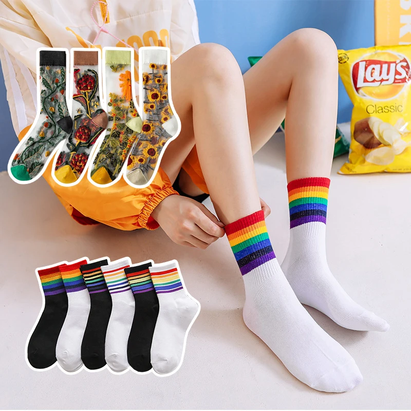 Women Socks Spring Summer Autumn Winter Thin Female Socks Fashion Socks Breathable Short Thin Silk Mesh Sock Meia Multi Style
Women Socks Spring Summer Autumn Winter Thin Female Socks Fashion Socks Breathable Short Thin Silk Mesh Sock Meia Multi Style