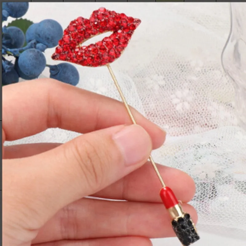 Red Color Rhinestone Lips Brooches For Women Fashion Sexy Mouth Sexy Lips Brooch Lapel Pin Cute Shining Wedding Badge Jewelry
Red Color Rhinestone Lips Brooches For Women Fashion Sexy Mouth Sexy Lips Brooch Lapel Pin Cute Shining Wedding Badge Jewelry