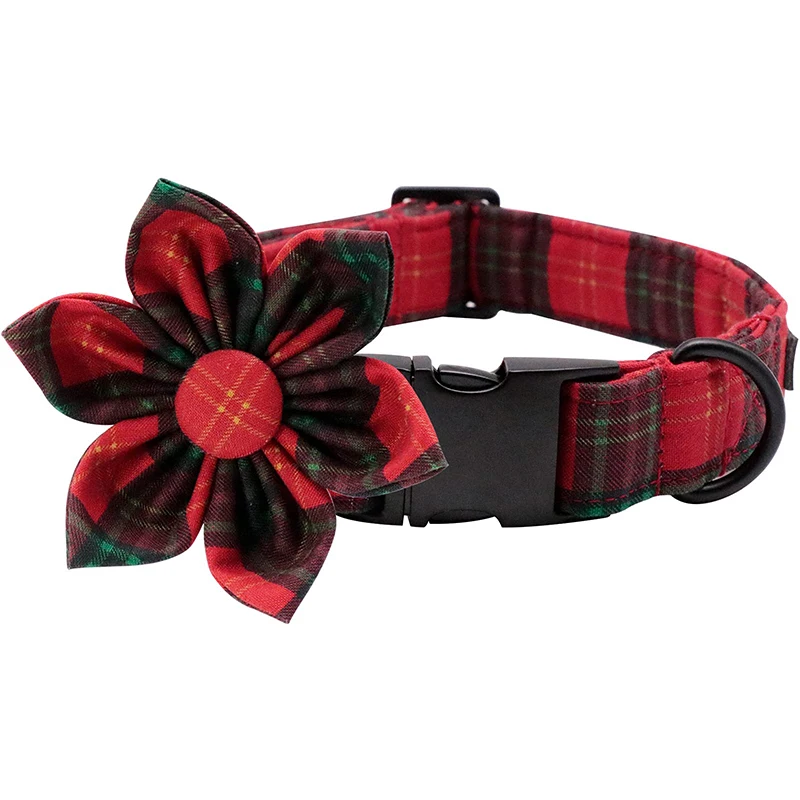 Unique Style Paws Christmas Dog Collar with Bow Tie Flower Red Plaid Cotton Pet Collar for Large Medium Small Dogs
Unique Style Paws Christmas Dog Collar with Bow Tie Flower Red Plaid Cotton Pet Collar for Large Medium Small Dogs