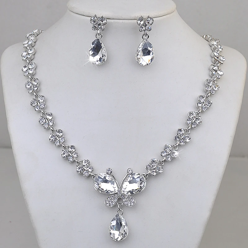 2021 Necklace Earrings Set Wedding Accessories Bowknot Rhinestone Crystal Wedding Jewelry Gifts
2021 Necklace Earrings Set Wedding Accessories Bowknot Rhinestone Crystal Wedding Jewelry Gifts