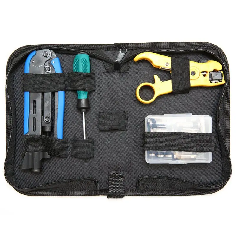 Coax Cable Crimper Kit, Compression Tool Coax Cable Crimper Kit, Adjustable Rg6 Rg59 Rg11 75-5 75-7 Coaxial Cable Stripper With
Coax Cable Crimper Kit, Compression Tool Coax Cable Crimper Kit, Adjustable Rg6 Rg59 Rg11 75-5 75-7 Coaxial Cable Stripper With